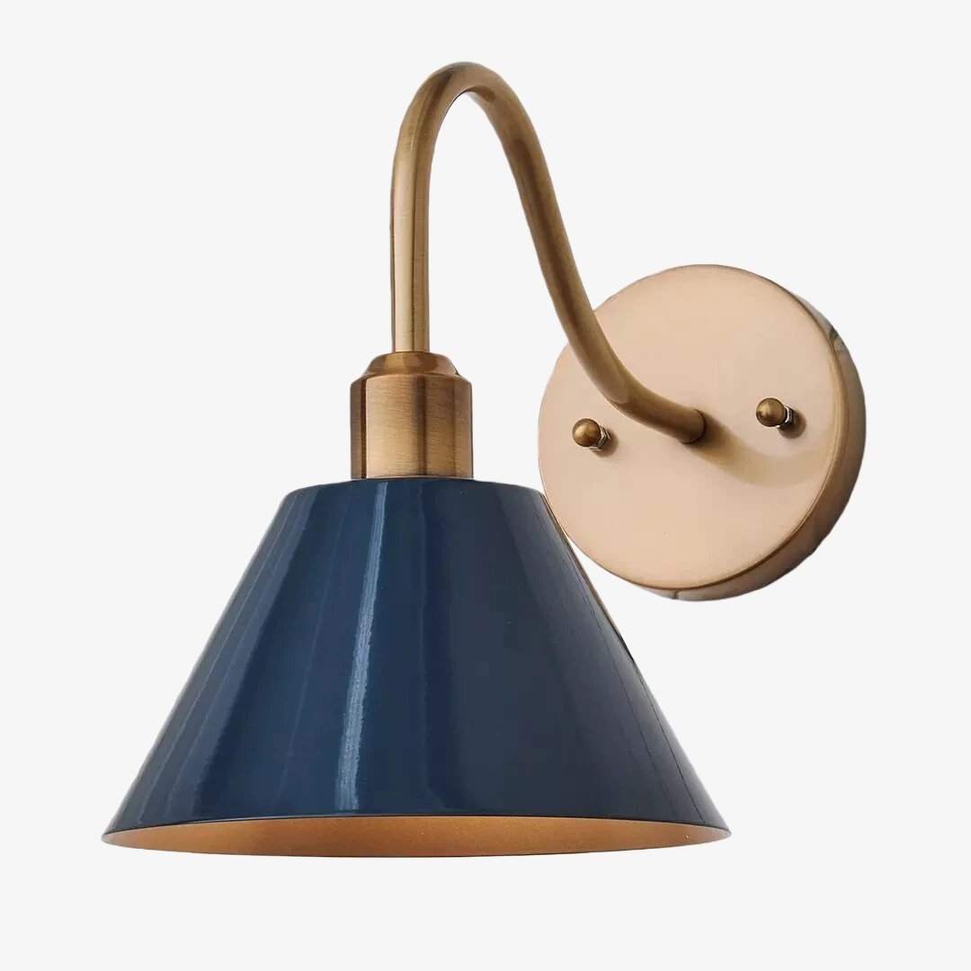 Narix Industrial Tapered Wall Lamp – Accent Sconce for Bedroom or Hallway T543