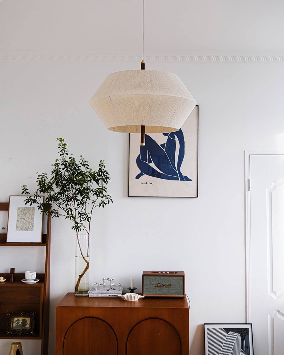 Japanese Wabi-Sabi Style Woven Fabric Pendant Lamp M10