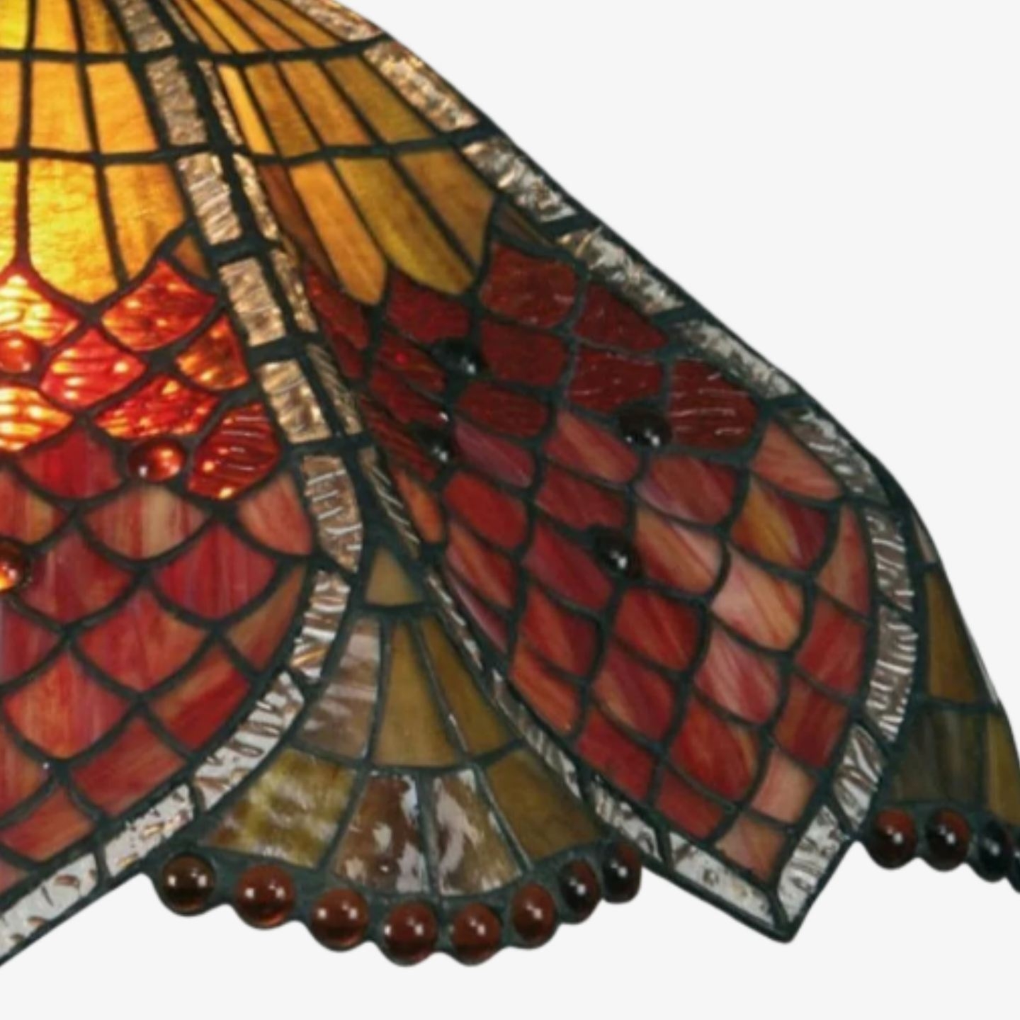 TF Orsino Vintage Art Deco Pendant Light - Textured Glass Lighting for Bedrooms & Halls T901