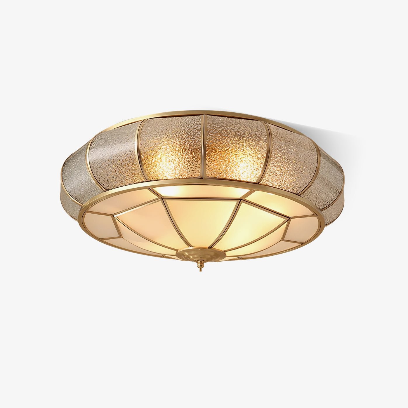 Round Textured Glass Ceiling Light M416