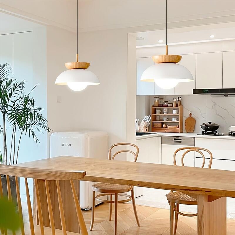 Nordic Semi Wooden Pendant Light S63