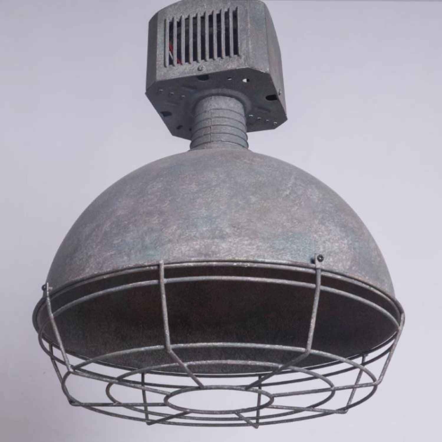 Caged Industrial Metal Pendant Light T1693