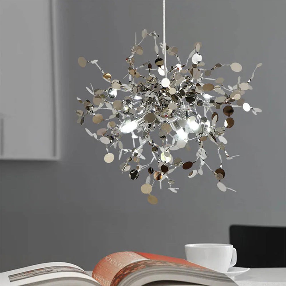 Modern Creative Decorative Leaf Stainless Steel Pendant Light M58