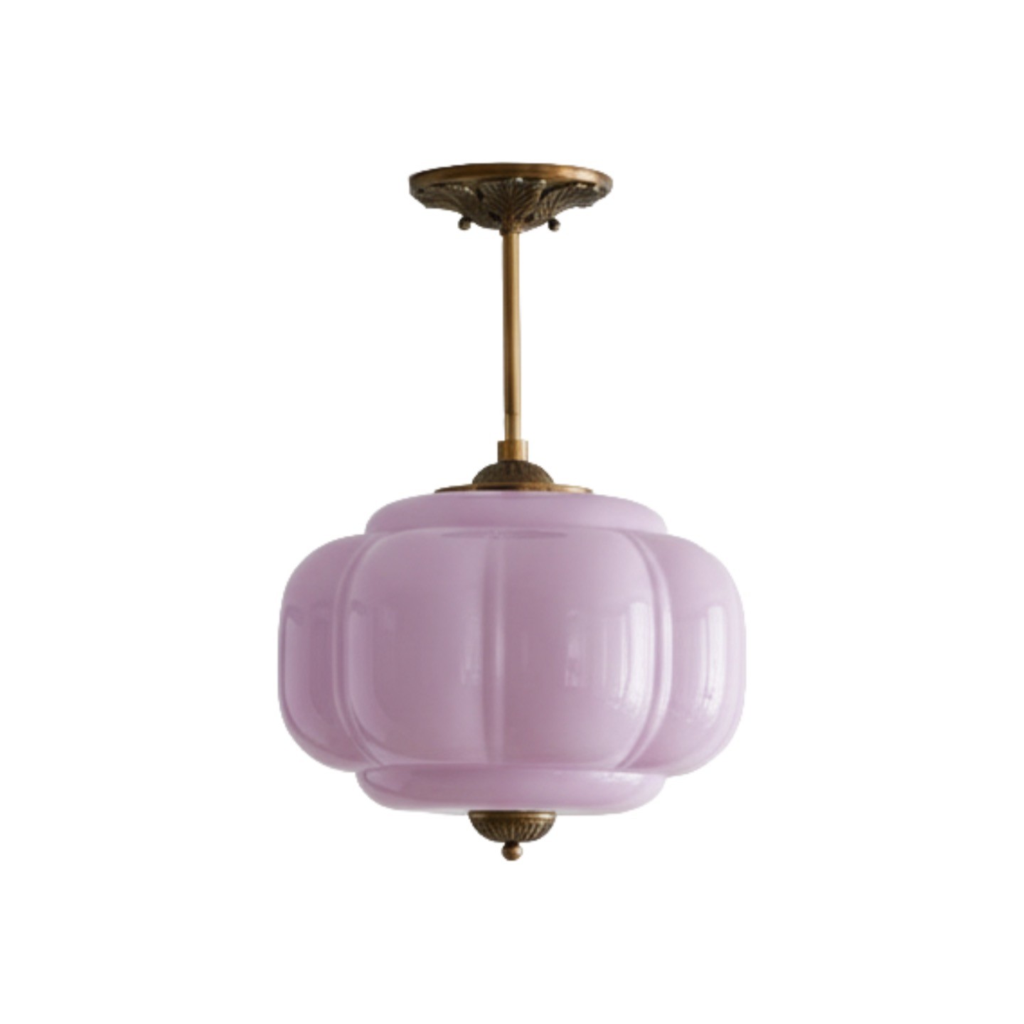 Eloise Vintage Glass Pendant Light - Elegant Design Semi-Flush Mount Light G53