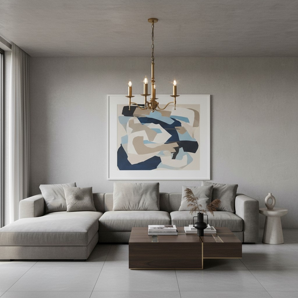 Tela Brass and Nickel Chandelier - Elegant Multi-Light Fixture for Foyers and Kitchens T827