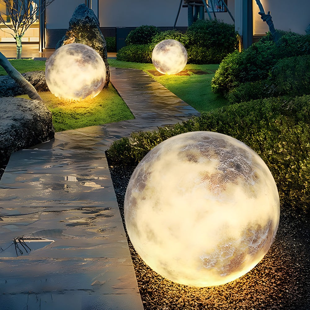 Waterproof Luminous Moon Art Decor Modern Ground Lawn Lamp M03