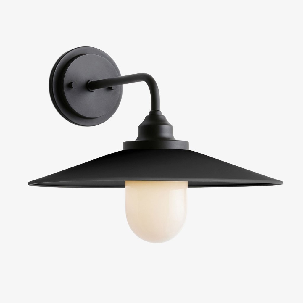 Cordax Utility-Inspired Wall Sconce - Metal and Glass for Indoor Outdoor Decor T1071