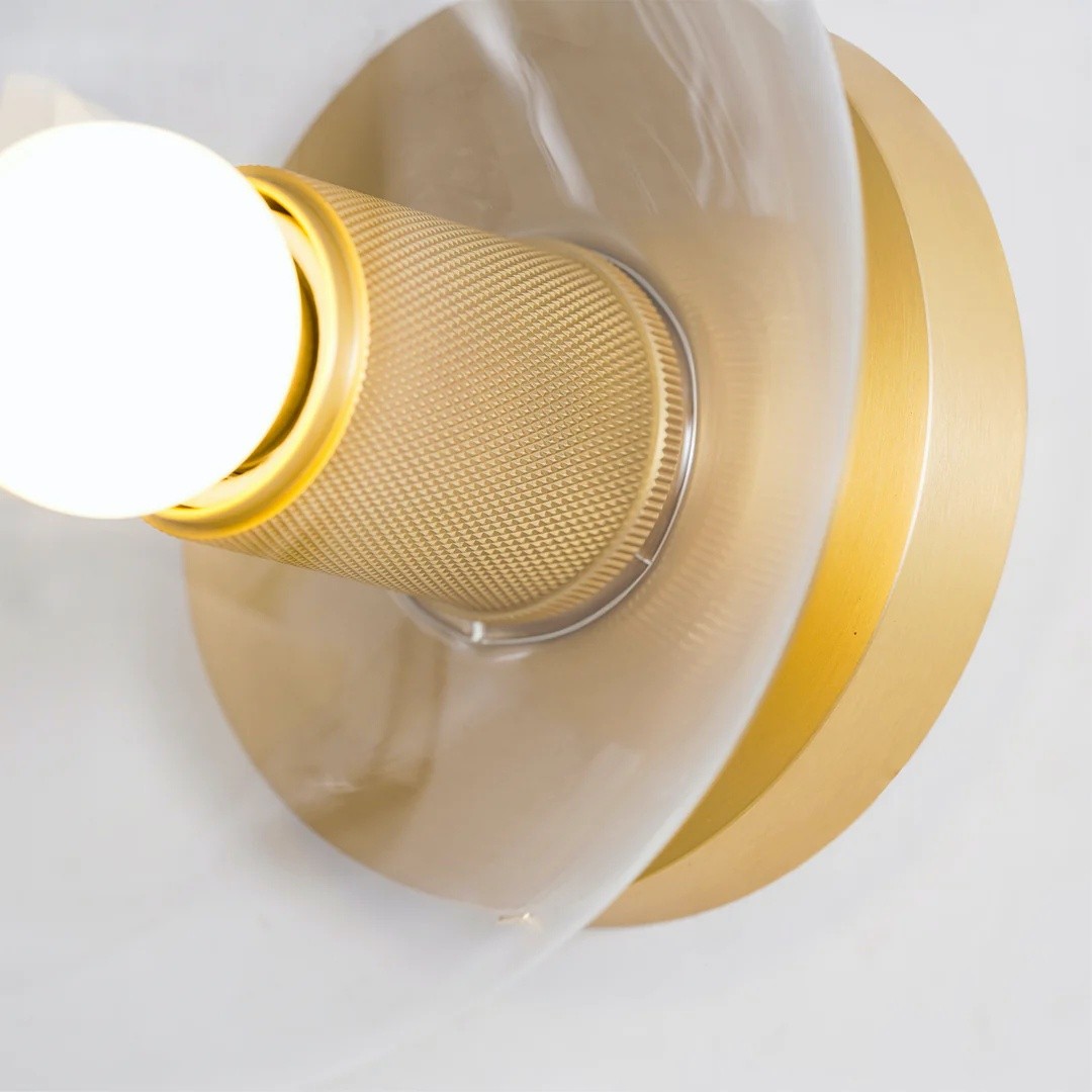 Versatile Flush Mount Light – Modern Glass & Open Bulb Design S232