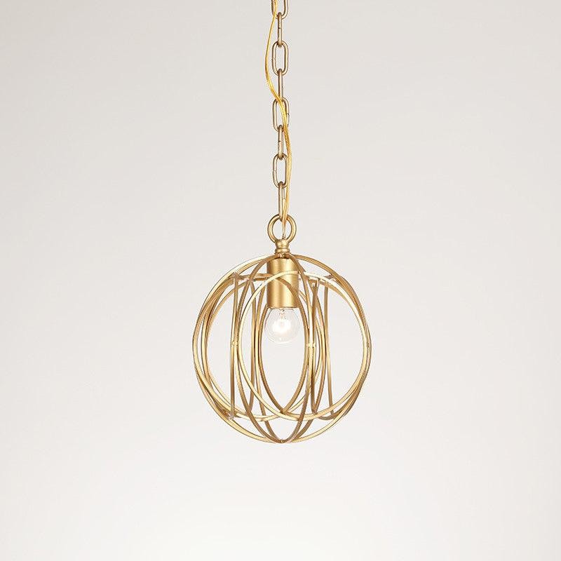 Hollow Metal Line Retro Pendant Light M526