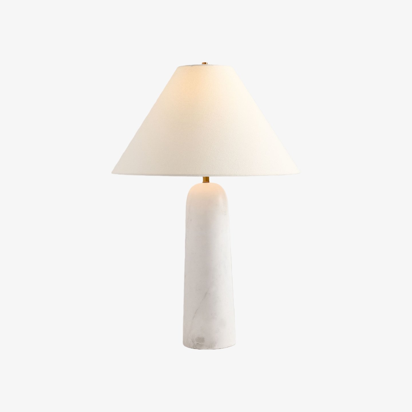 Albi Marble Table Lamp – Sleek Metal Frame and White Fabric Shade T617