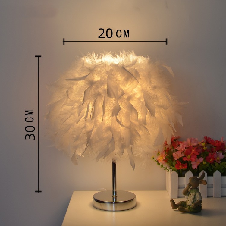 Decorative Feather Table Light For Bedroom