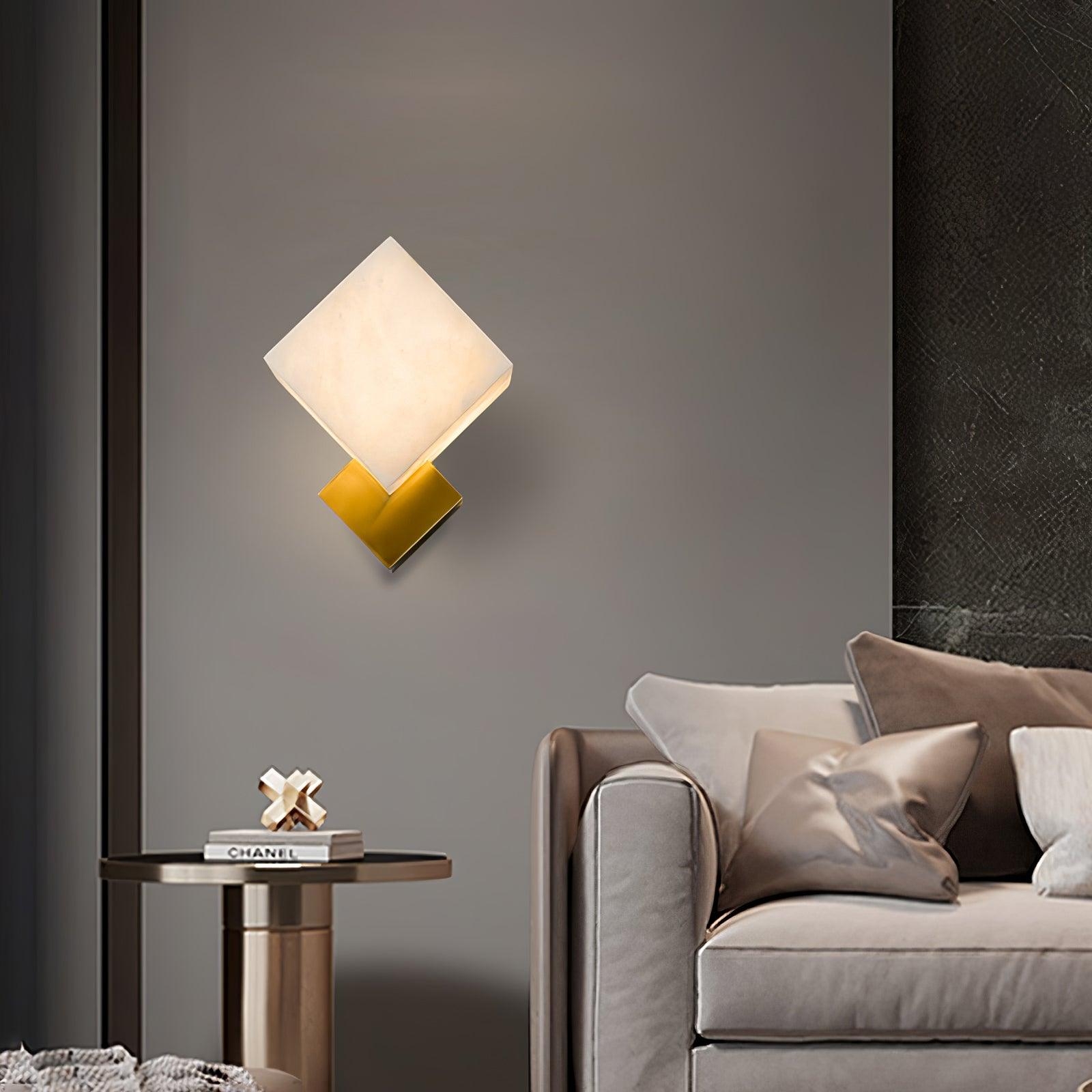 Block Alabaster Wall Sconce T1611