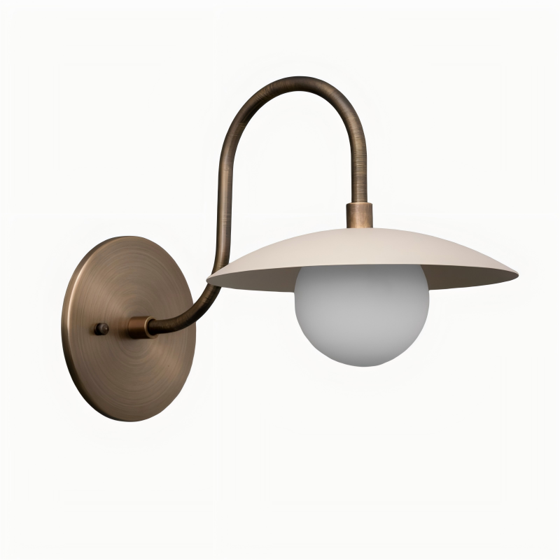 Curva Metal Arched Brass Wall Sconce - Elegant Metal Light for Modern Interiors T411