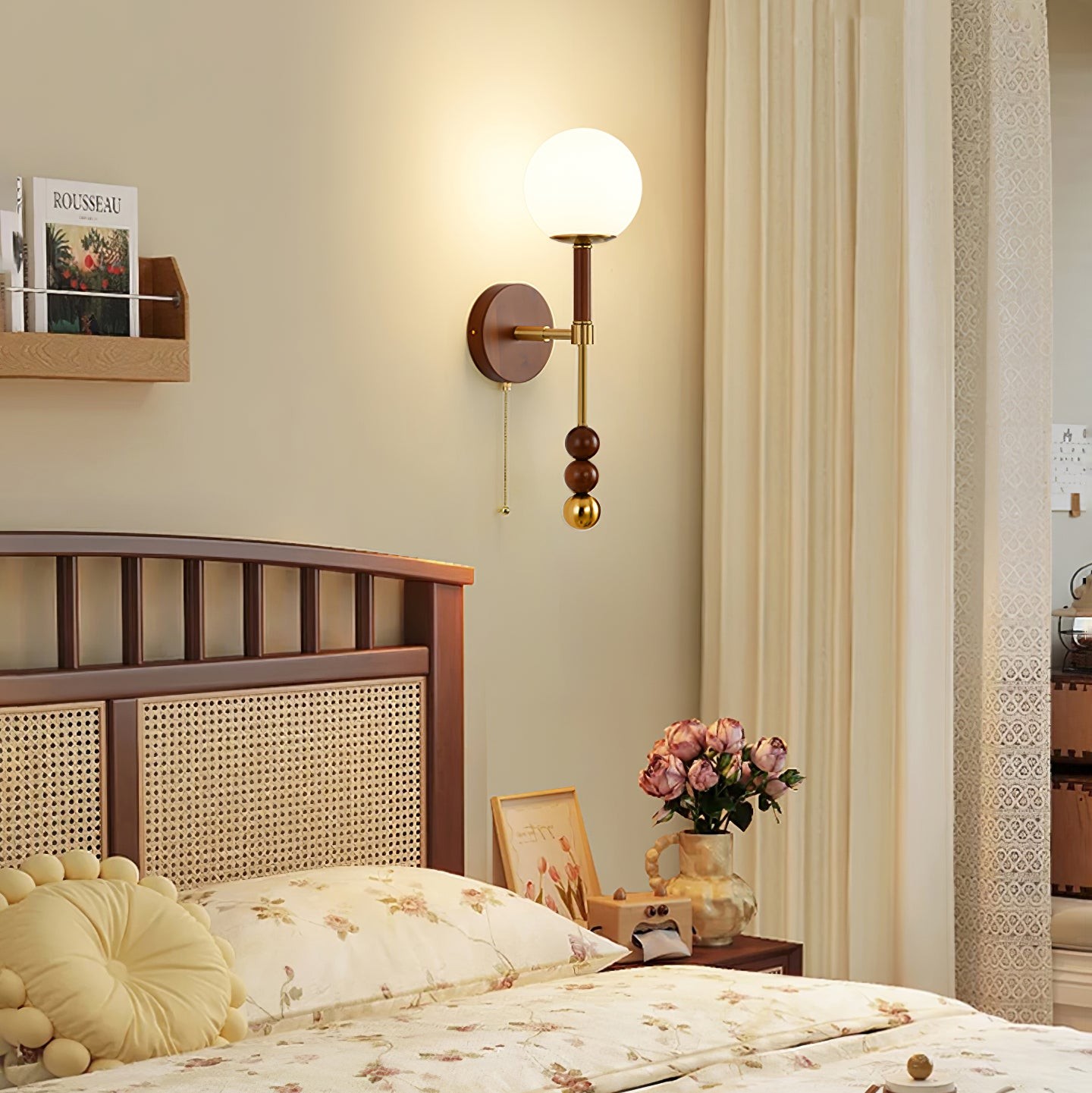 Retro Solid Wood Series Wall Lamp M419