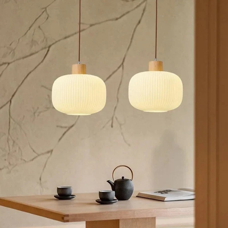 Nordic Ribbed Glass Pendant Light S135