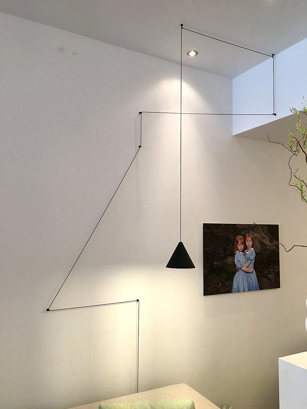 String Light Cone Pendant Light