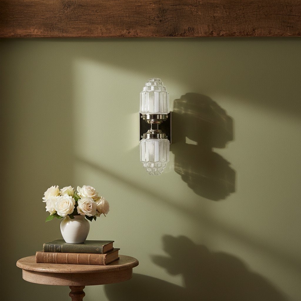 Tierlux Glass Art Deco Wall Sconce - Glass Frosted Globes with Skyscraper Globe T294