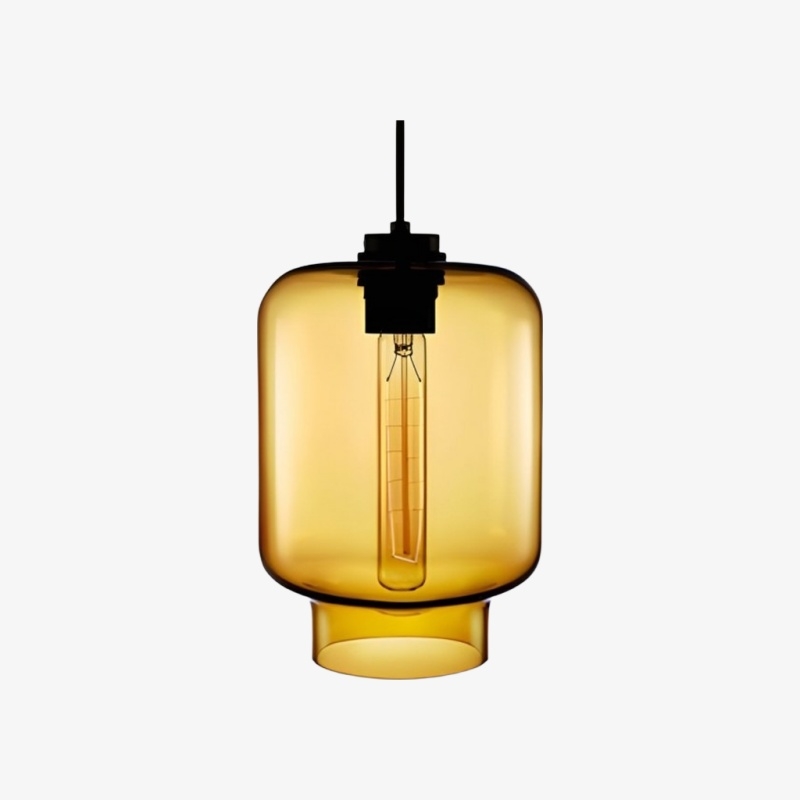 Modern Geometric Glass Pendant Light - Home Decor Multiple Colors Lighting S377