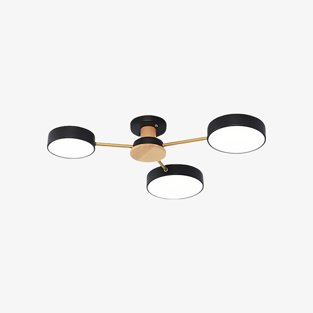 Stylish Wood-Branch Ceiling Lamp - LED Light for Dining Room and Living Room S378