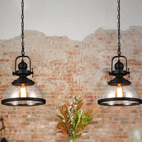Modern Industrial Style Dome Glass Pendant Lamp M65