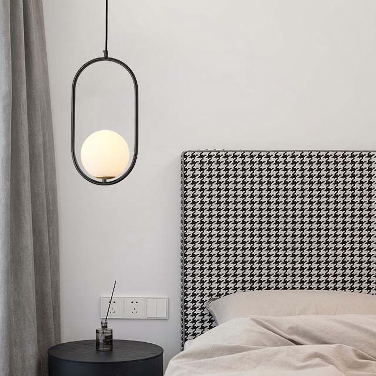 Halozen Pendant Lamp - Elegant Metal and Glass Pendant for Living Room