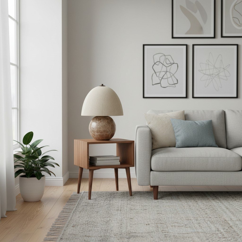 Cordove Artistic Marble Base Table Lamp - Modern Light for Bedroom T475