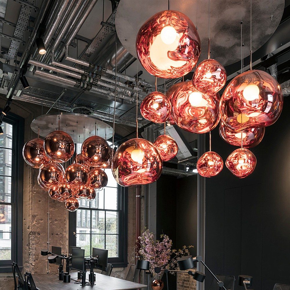 Dynamic Surface Pendant Light For Living Room S208