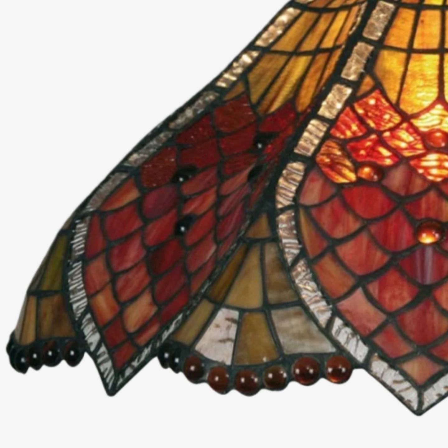 TF Orsino Vintage Art Deco Pendant Light - Textured Glass Lighting for Bedrooms & Halls T901