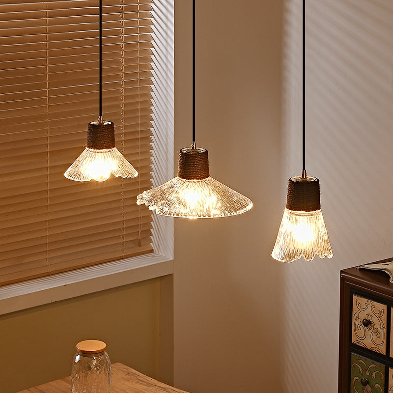 Nordic Hemp Rope Glass Pendant Light T2162