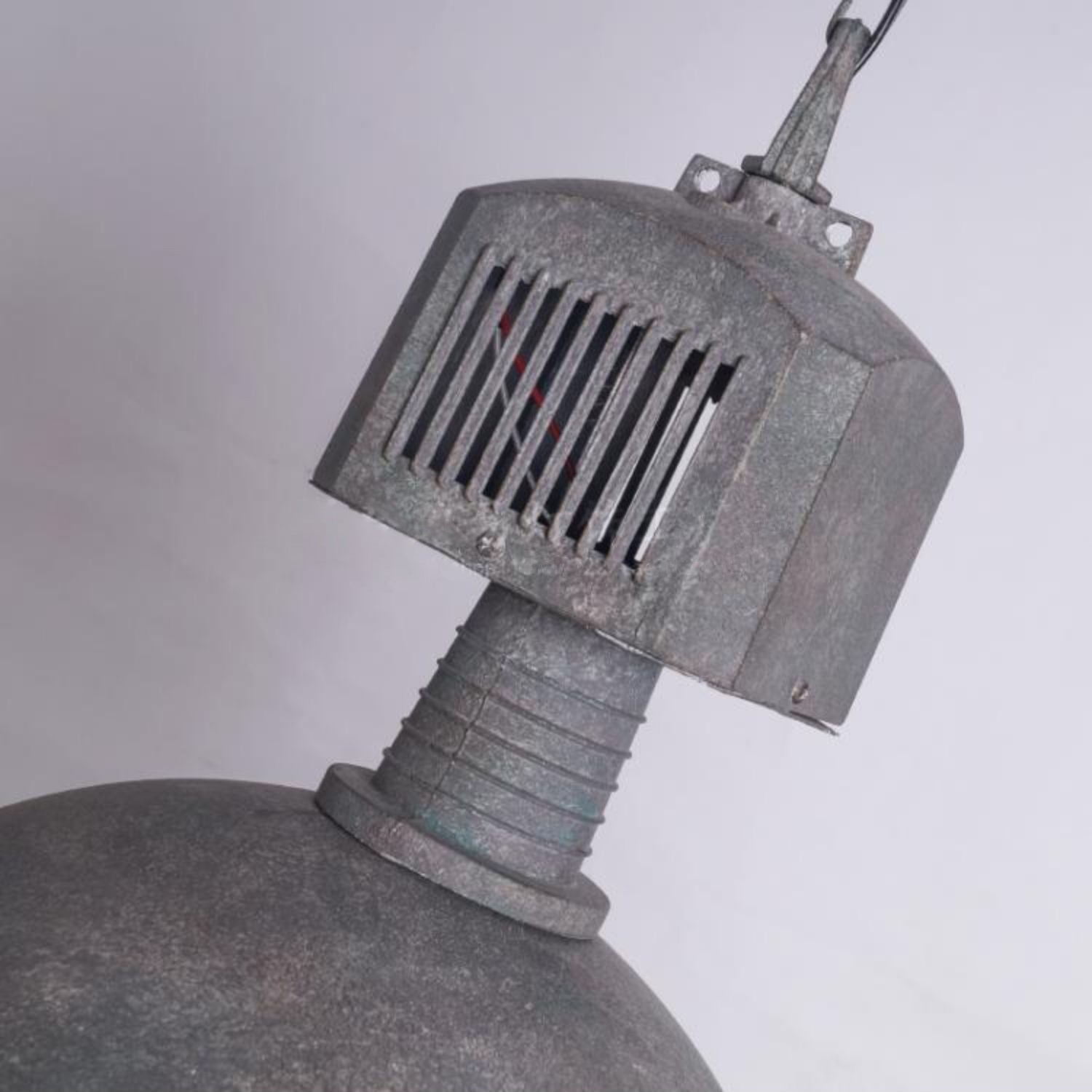Caged Industrial Metal Pendant Light T1693