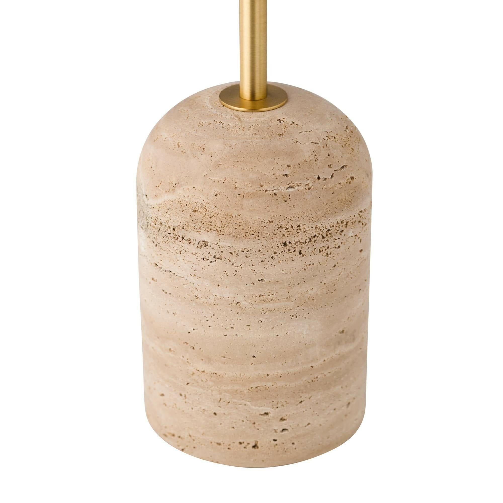 Modern Minimalist Travertine Base Glass Orb Floor Lamp G61