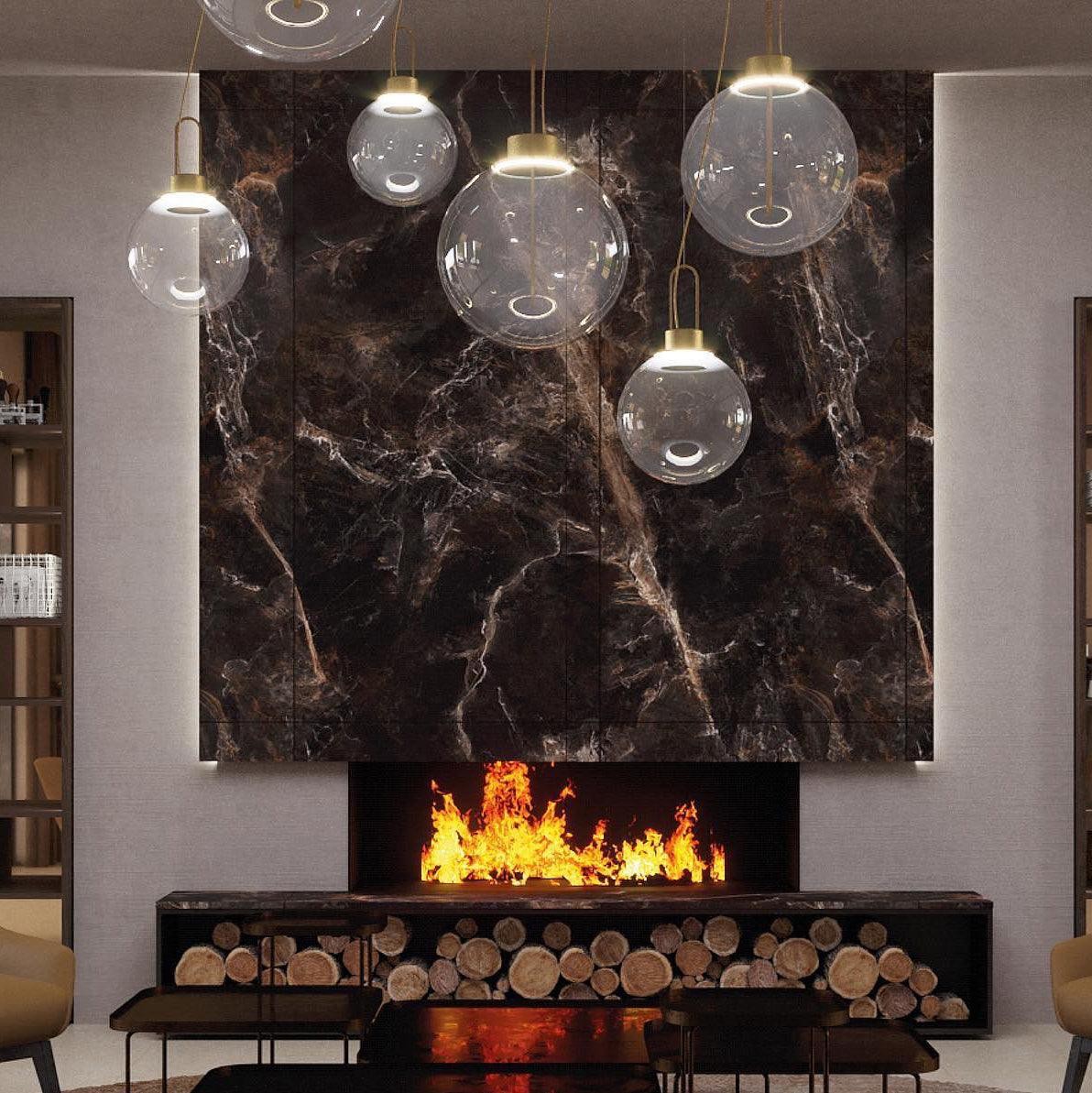 Clear Glass Orb Style Pendant Lamp M524