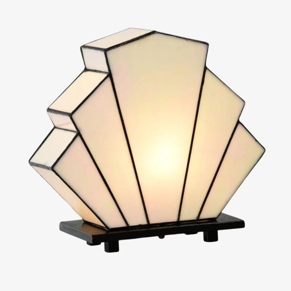 Kelsar Classic Stained Glass Table Lamp - Hand Cut Stained Glass Art Deco Table Lamp for Living Room or Bedroom T822