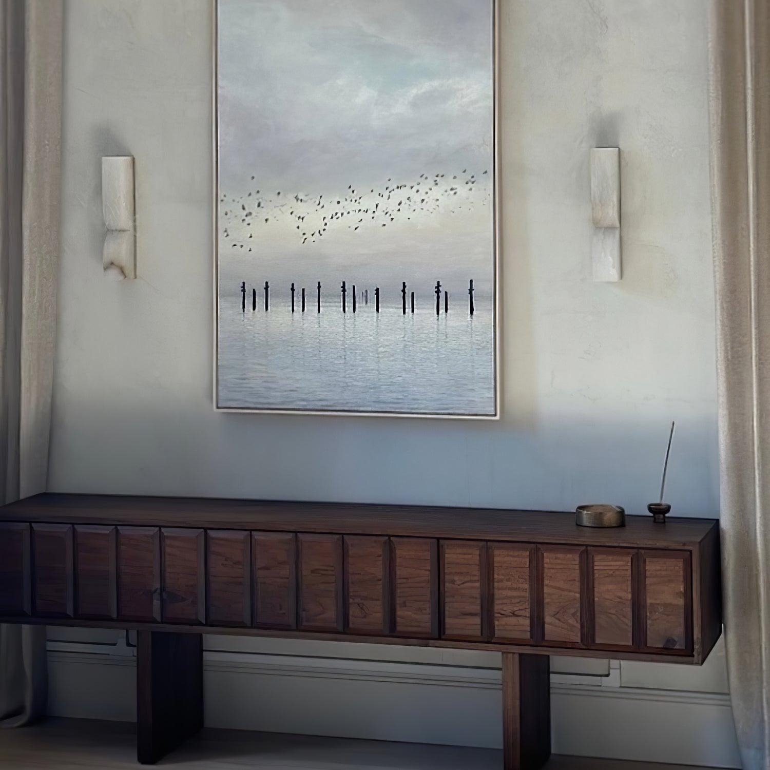 Rectangular Alabaster Wall Lamp T1863