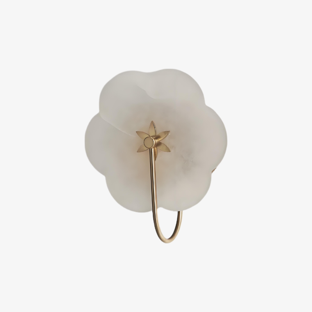 Albi Alabaster Wall Lamp - Carved floral Outlines are Suitable for Living Rooms or Bedrooms T728