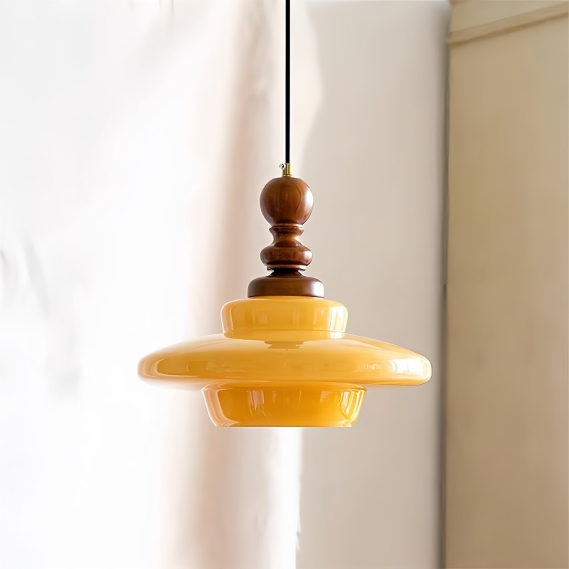 Medieval Cream Glass Pendant Lamp M172