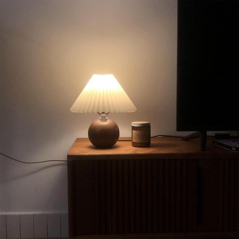Modern Pleated Table Lamp Beside Lamp