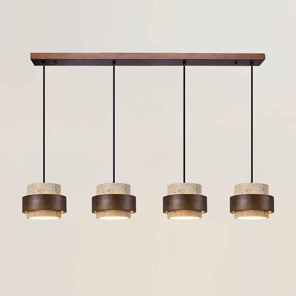 Travertine Drum Minimal Pendant - Kitchen Island Light M169