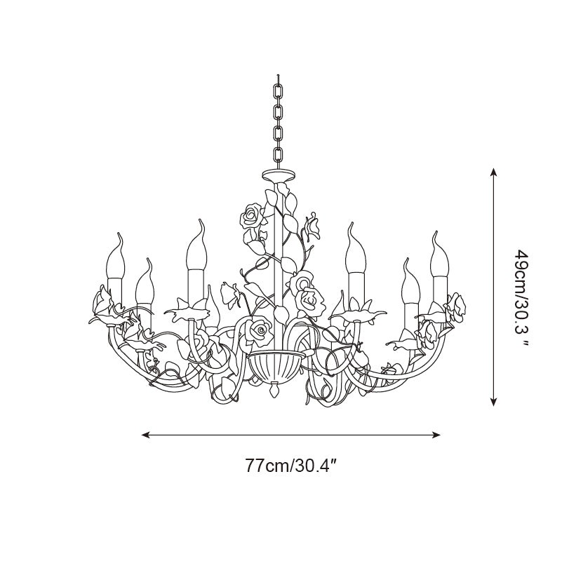 Rose Flowers Chandelier P060