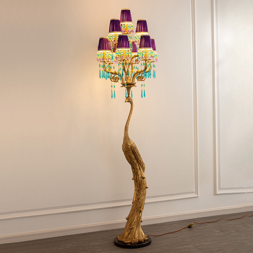 Perky Peacock Floor Lamp T1985