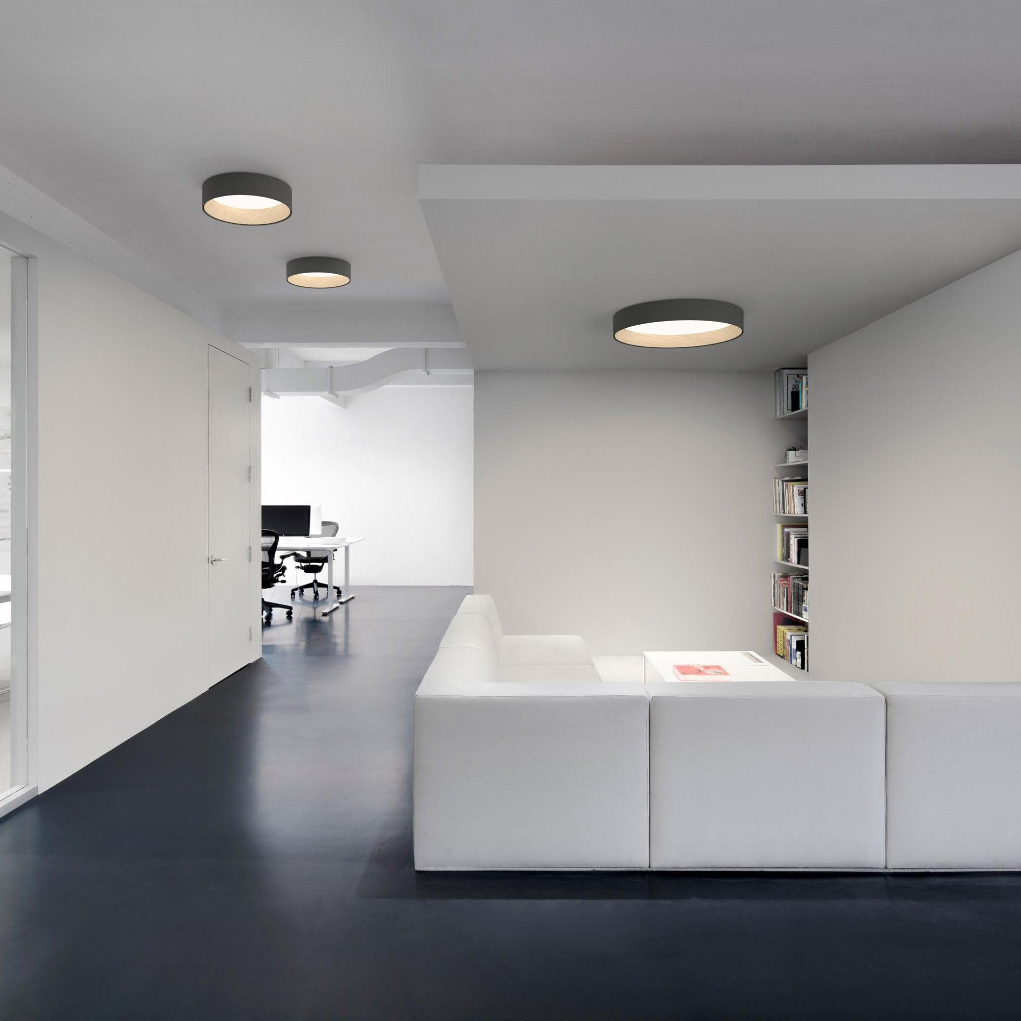 Japanese Minimalist Creative Wood Grain Round LED Ceiling Lamp M321