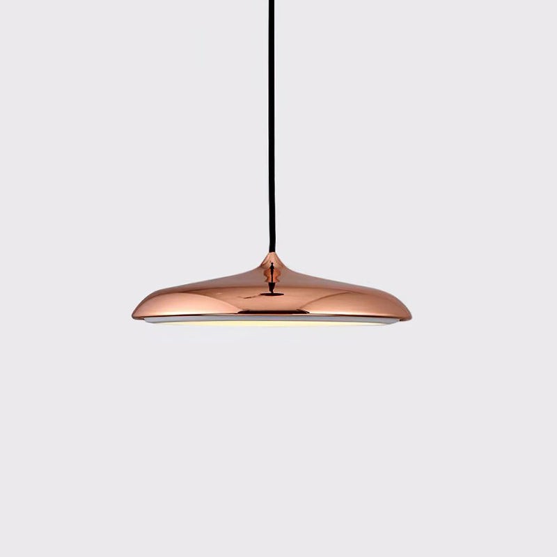 Modern Metal Saucer Pendant Light – Slim Design with LED Lighting M45