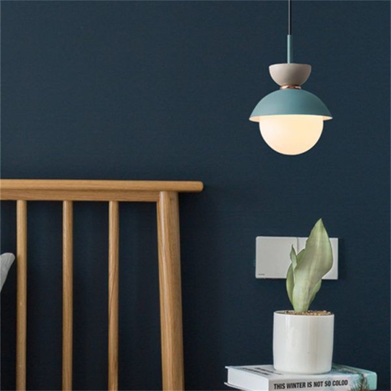 Scandinavian Macaroon Pendant Light with Aluminum for Bedroom