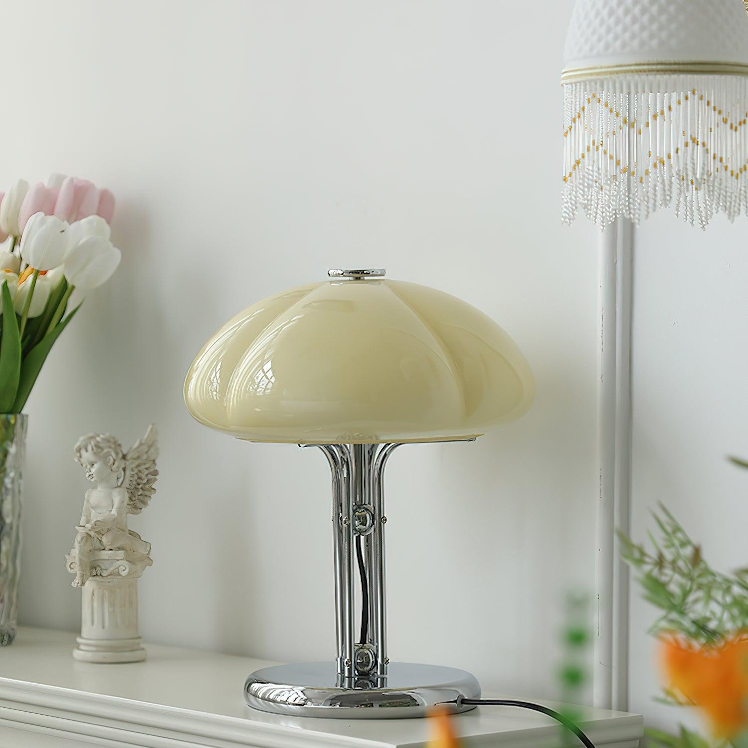 High-Grade Bedroom Bedside Mushroom Glass Table Lamp M175