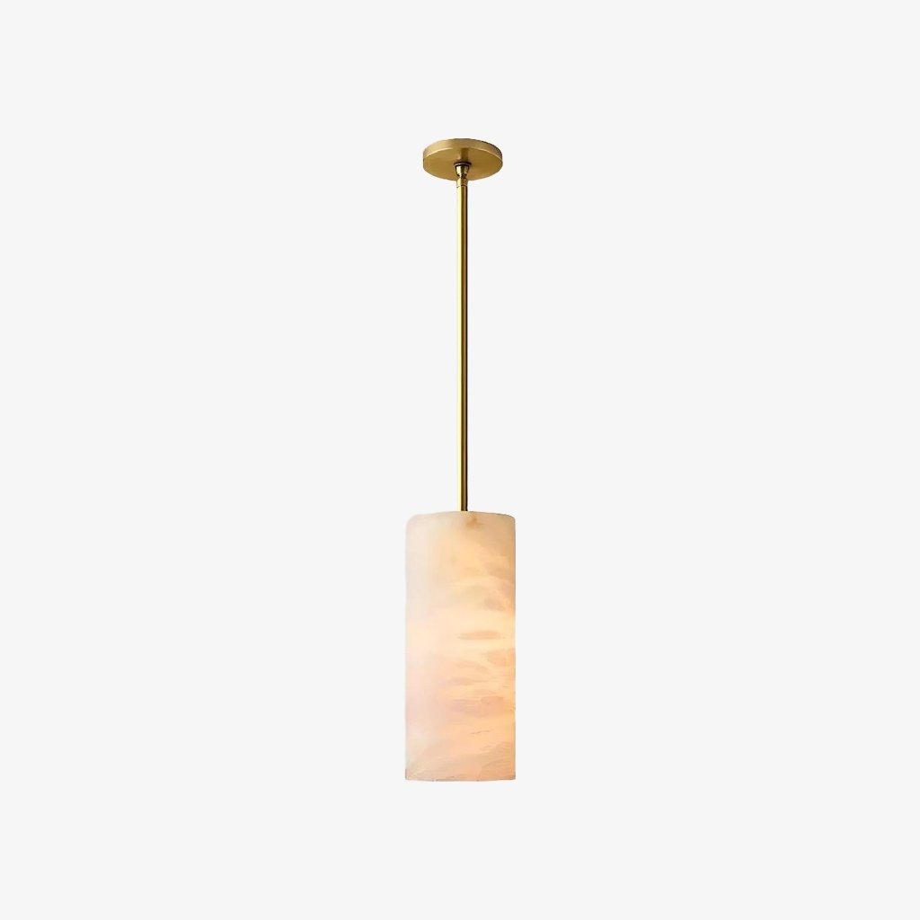 Lumastera Natural Stone Texture Cylindrical Pendant Lamp - Luxury Lamp for Living Room T1220