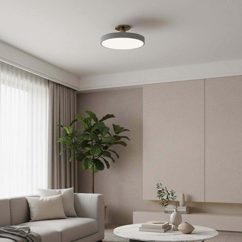 Ceilivon Low Profile Round Ceiling Light – Modern Interior Spaces T517