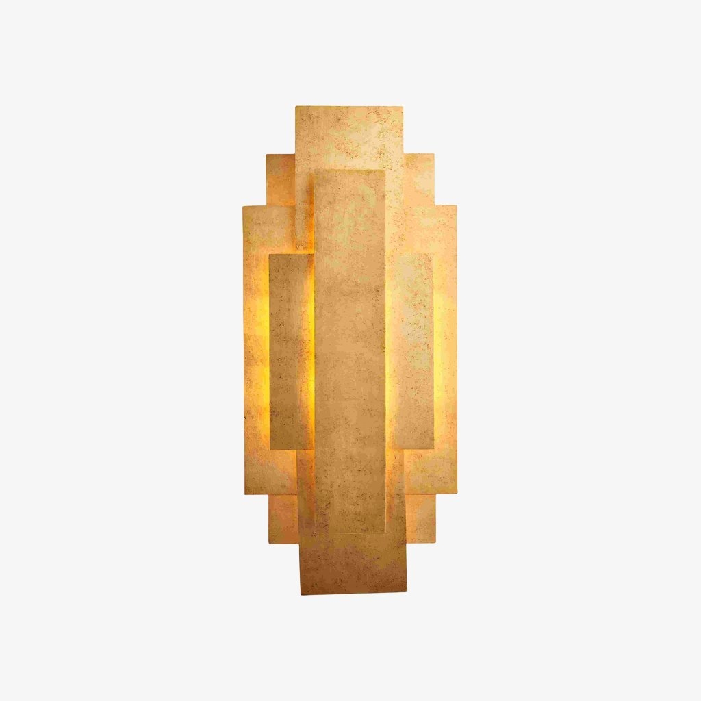 Kelsar Rectangular Wall Lamp - Gold and Silver Finishes for Living Room or Bedroom T1047