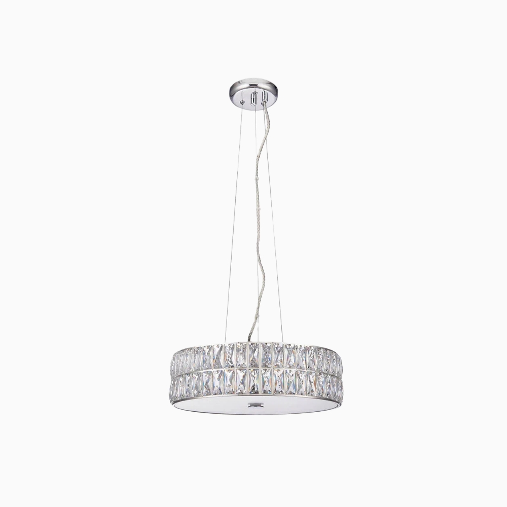 Glomara Style Geometric Crystal Pendant Light - Glamorous Dining Room Centerpiece T968