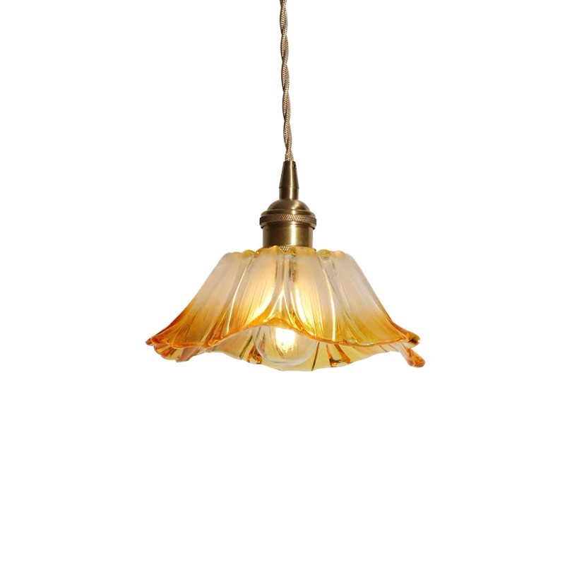 Tiffany Lotus Glass Pendant Light for Living Room S08