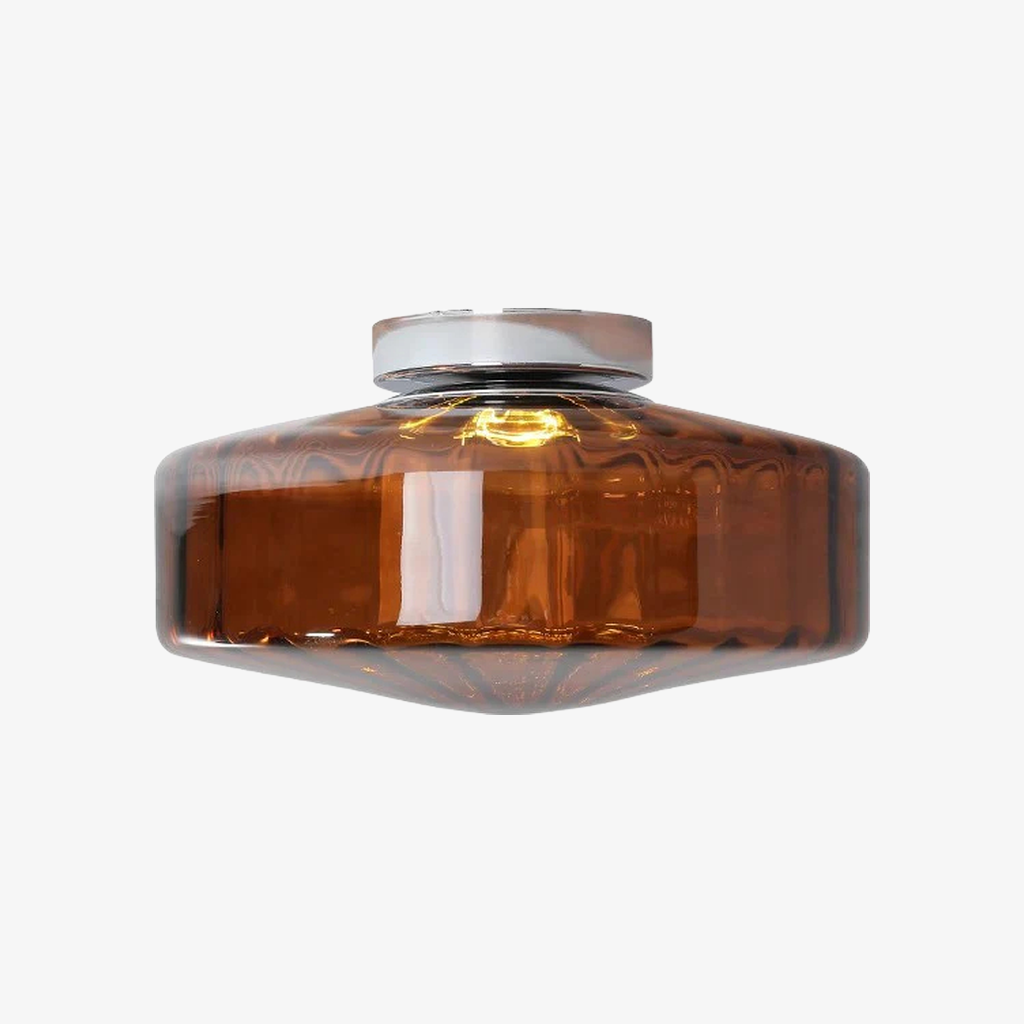 Ripplara Water Ripple Glass Lamp - Vintage Flush Mount Design T578